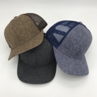 Sombreros de camionero en blanco de 6 paneles personalizados Gorras lisas para hombre Sombreros de malla para correr