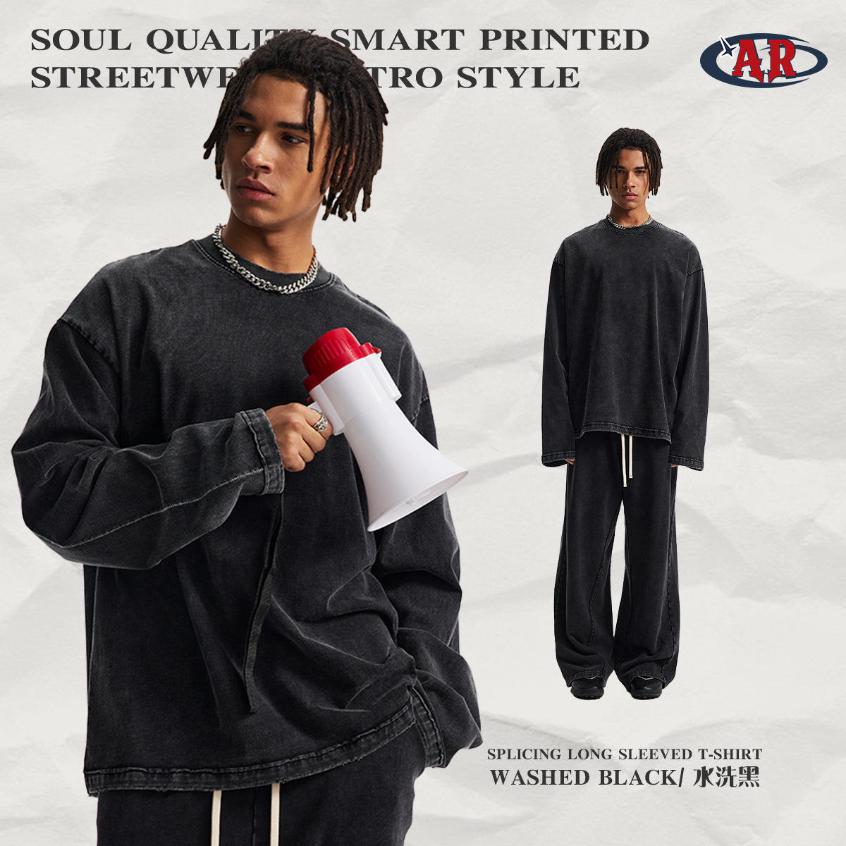 C37เสื้อยืด-ล้างสีดำ