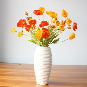 H05532 Fleurs artificielles en soie de pavot, décoration de mariage, fausses fleurs, petites fleurs de pavot courantes - Product Image 5