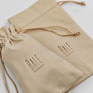 Sacs cadeaux en microfibre de soie recyclable avec logo imprimé personnalisé, petits sacs cadeaux de luxe pour bijoux, parfums, cadeaux de mariage, pochette à cordon en soie - Product Image 5