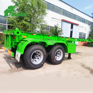 Semirremolque de Plataforma para Contenedores de 20 y <span class=keywords><strong>40</strong></span> <span class=keywords><strong>Pies</strong></span>, 2 Ejes, Chasis de 15m, <span class=keywords><strong>Precio</strong></span> Económico - Product Image 3