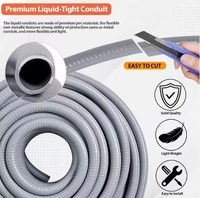 Conduit électrique flexible étanche en PVC non métallique gris ENT, tube en plastique ondulé, raccords de tuyauterie