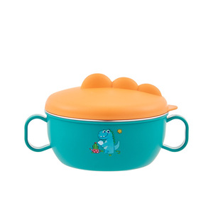 Tazón de Comida para Bebés con Diseño de Dinosaurio, Acero Inoxidable 316, Aislado, con Tapa, para Niños de 1 a 2 Años - Product Image 4
