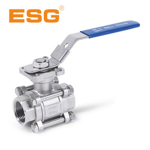 วาล์วบอลสามทาง ESG DN50 สแตนเลส 304 แบบเกลียวเชื่อมต่อ ควบคุมด้วยมือ สำหรับสถานีไฟฟ้าพลังน้ำ - Product Image 1