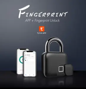 Fingerprint Door Padlock Fingerprint Electronic Lock Digital Security Safe Lock Intelligent Padlock Smart Fingerprint Lock