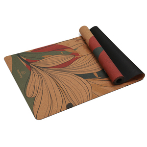 Tapis de yoga <span class=keywords><strong>Tiny4k</strong></span> pour adolescents, antidérapant, en caoutchouc naturel, avec impression personnalisée, en liège écologique, avec sangle de transport - Product Image 3