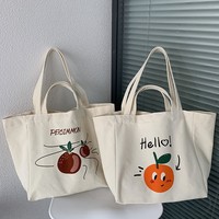 Tas Belanja Kanvas Katun Organik Besar, Dapat Digunakan Kembali, Promosi, Logo Custom, Grosir, Dengan Kancing