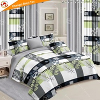 Ensemble de rideaux et de draps de lit en microfibre polyester coton sensation reine taille patchwork usine de textile à la maison en Chine