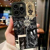 Funda Protectora para Teléfono Móvil con Diseño de Calavera, Sol y Luna, Impresión de Pupilas, TPU Antigolpes, para iPhone 11 12 13 14 15 16, Venta al Por Mayor de Fábrica