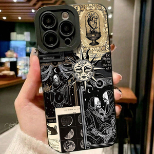 Coque <span class=keywords><strong>de</strong></span> téléphone portable antichoc en TPU avec impression Œil <span class=keywords><strong>de</strong></span> crâne Soleil Lune <span class=keywords><strong>pour</strong></span> iPhone 11 12 13 14 15 16 – Vente en gros usine - Product Image 4