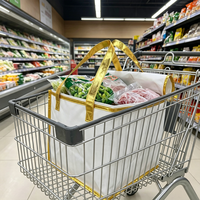 Sac isotherme en mousse EPE avec logo personnalisé, sac isotherme pour fruits et légumes de supermarché, grande capacité, sac de refroidissement portable