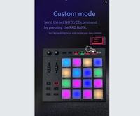 Contrôleur MIDI USB portable B-16 avec 16 pads RGB sensibles à la vitesse, pads de rythme DJ, machine de production musicale Beat Maker, logo