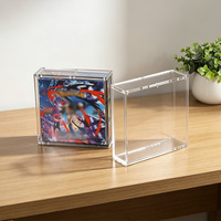 Boîte de présentation moderne en acrylique, pliable, empilable, magnétique, protégée contre les UV, personnalisable, polie, pour collections de cartes, pré-assemblée