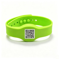 Bracelet en silicone personnalisé avec logo RFID NFC NTAG424, étanche, réglable, pour salle de sport, piscine, hôpital, vente en gros, cadeau