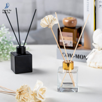 Diffuseur d'aromathérapie haut de gamme carré en verre sans flamme, 50 ml, 100 ml, 150 ml, 200 ml