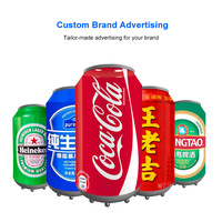 Solution clé en main, écran publicitaire commercial créatif en forme de canette de cola, écran vidéo LED pour canette de boisson, écran publicitaire pour bière