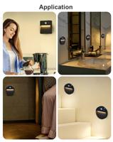 Veilleuse d'escalier LED rechargeable RVB Capteur de mouvement à commande tactile réglable Batterie 750mAh Lumière d'escalier moderne pour maison intelligente USB