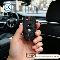 Housse de clé en silicone alvéolé antidérapante pour Ford Fiesta Focus Mondeo Fusion, étui de télécommande à 3 boutons, résistant aux rayures
