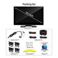 Système d'enregistrement DVR pour camion, bus, camping-car avec écran 10,1 pouces, 4 canaux, moniteur quadruple, Carplay, caméra 1080P