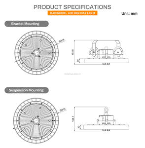 Lampada LED UFO Industriale Lineare da 250W a Potenza Regolabile, 185Lm/W, Potente CCT 3000-6500K per Magazzini - Product Image 5