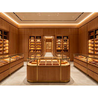 Vitrine Moderne pour Cigares, Meuble Humidor pour Salon de Cigares de Luxe, Mobilier Commercial de Présentation et de Stockage