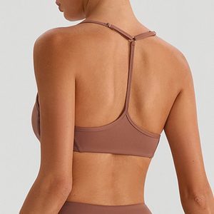 <span class=keywords><strong>Sujetador</strong></span> deportivo de secado rápido <span class=keywords><strong>para</strong></span> mujer con <span class=keywords><strong>espalda</strong></span> cruzada y efecto segunda piel, ideal <span class=keywords><strong>para</strong></span> correr y yoga, a prueba de golpes y con realce. - Product Image 3
