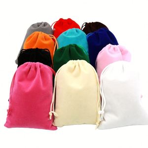 Pochette en velours à prix d'usine pour bracelets, bijoux, colliers et perles – Sac à bijoux en velours avec cordon de serrage - Product Image 2