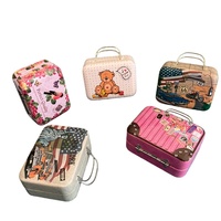 Mini Valise en Métal DIY, Boîte en Fer Blanc pour Aliments, Jouets, Maquillage, Bonbons, Modèle Artisanat Personnalisable T076