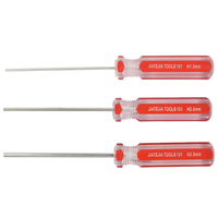 Alat Perbaikan Tangan magnetik, obeng heksagon 1.5 mm-6 mm, kepala datar Individual, alat reparasi magnetik, gagang plastik lapis krom, Kustom OEM