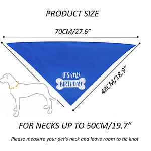 Tanpopo venta al por mayor personalizado mascota perro Bandana poliéster es mi cumpleaños impreso triángulo gato grande Baberos bufanda pañuelo fiesta regalo - Product Image 2