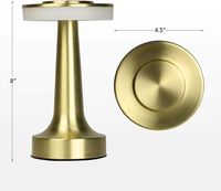 Lampe de table LED rétro en métal, portable, pour bar, restaurant, chevet, tactile, rechargeable par USB, sans fil, décorative