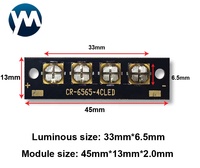 Bande lumineuse LED UV 40W, module 395nm, lumière de polymérisation UV 6565 pour imprimante 3D A3, polymérisation d'encre UV, impression à polymérisation refroidie par air