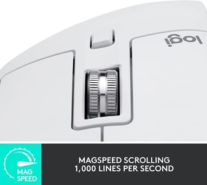 Logitech MX Thạc Sĩ 3S 8000 DPI Auto-Shift bánh xe văn phòng không dây màu đen không dây <span class=keywords><strong>USB</strong></span> Ergonomic Mini quang Chuột cho PC - Product Image 2