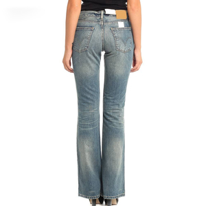 Jeans Clásicos de Corte Recto para Mujer, Pantalones de Mezclilla Azul Lavado, Estilo Vintage, Casuales, Cómodos, de Algodón, para Uso Diario - Product Image 3