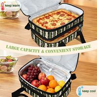 Sac isotherme double couche personnalisé à motif floral hawaïen pour pique-nique et luau, idéal pour transporter et conserver les aliments