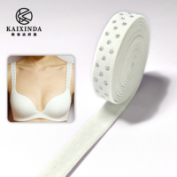 Bande élastique en nylon avec motif à pois argentés, bande élastique jacquard personnalisée pour bretelles de soutien-gorge, accessoires vestimentaires, projets de bricolage