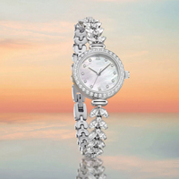 Montre à quartz pour femme, classique, de luxe, avec un ensemble de diamants, cadran rond, étanche, vente en gros OEM populaire