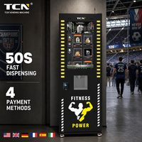 Máquina Expendedora de Batidos de Proteínas Comerciales TCN, Dispensador de Bebidas para Gimnasios de Autoservicio, Pago con Billetes, Monedas y Tarjetas, Pantalla Táctil