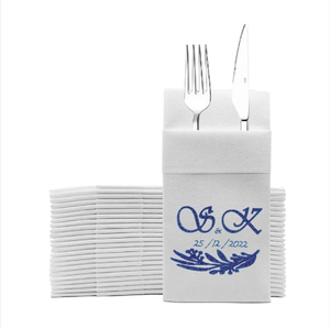 40 * 40厘米气流餐巾刀和叉口客人毛巾印刷餐巾纸一次性 - Product Image 4