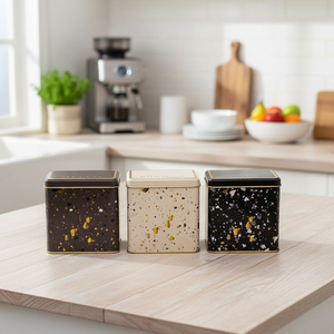 ชุดเก็บโลหะสี่เหลี่ยม-80x120มม. (ชุด3) การออกแบบ Terrazo Terrazo - Product Image 3