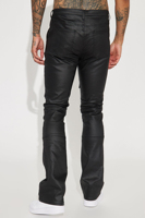 Pantalon sur mesure pour homme, coupe slim, style bootcut, effet empilé, skinny, évasé, enduit