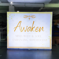 Support de toile tendue LED pour stand pop-up, toile de fond d'exposition, toile de fond de salon professionnel, écran LED, boîte à lumière rétroéclairée LED