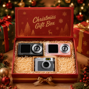 Three Colors Digital <b>Camera</b> CAM-07 4K Mega Pixels Personalized Christmas Gift Box with Custom Logo - Product Image 4