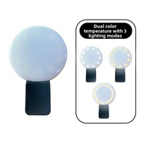 Anneau lumineux LED rechargeable avec logo personnalisé, 3 modes, accessoire pour appareil photo de téléphone portable pour la photographie de selfie et la prise de vidéo