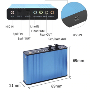 Tarjeta de sonido de fibra de Audio óptica externa, USB 5,1 y 7,1 canales, <span class=keywords><strong>S</strong></span>/<span class=keywords><strong>PDIF</strong></span> para ordenador portátil y PC - Product Image 4