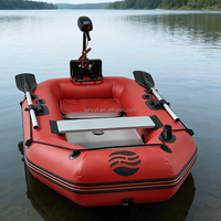 Bateau de pêche gonflable pliable Hailebao en PVC, stable, à fond rigide et épaissi, capacité 2 personnes, pour la dérive