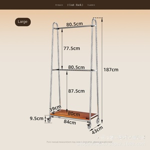 2025 Mới Thiết Kế Hiện Đại Lưu Trữ Đơn Giản Giá Sang Trọng Kim Loại Di Chuyển Quần Áo Móc Áo Cho Phòng Ngủ Trung Cổ Giá Áo - Product Image 6