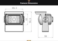 Caméra de recul HD étanche IP68 avec vision nocturne pour voitures, camions, fourgonnettes, aide au stationnement et à la sécurité