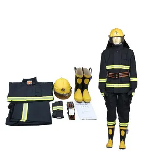 Venda quente de fábrica na China, roupas de bombeiro à prova de incêndio, uniformes de bombeiro resistentes a chamas