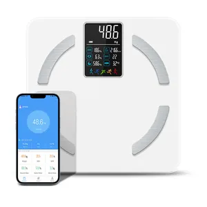Balança Bluetooth para peso corporal, balança para balança corporal inteligente, balança para banheiro com porcentagem de gordura